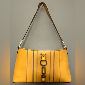 Vintage Etienne Aigner Canary Yellow Leather Shoulder/Handbag (Possibly 1980’s)